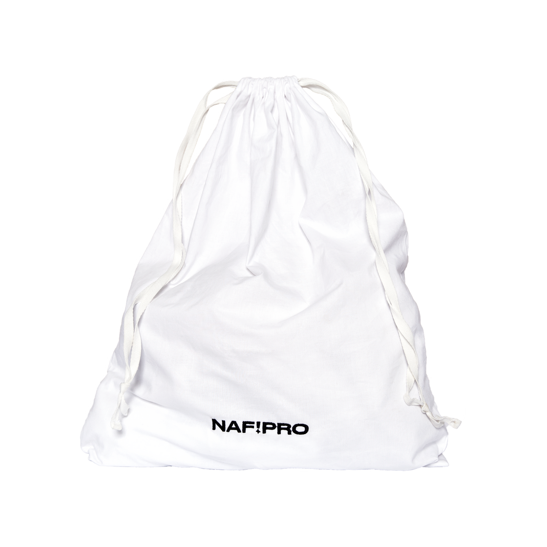 White NAF! PRO Drawstring Bag
