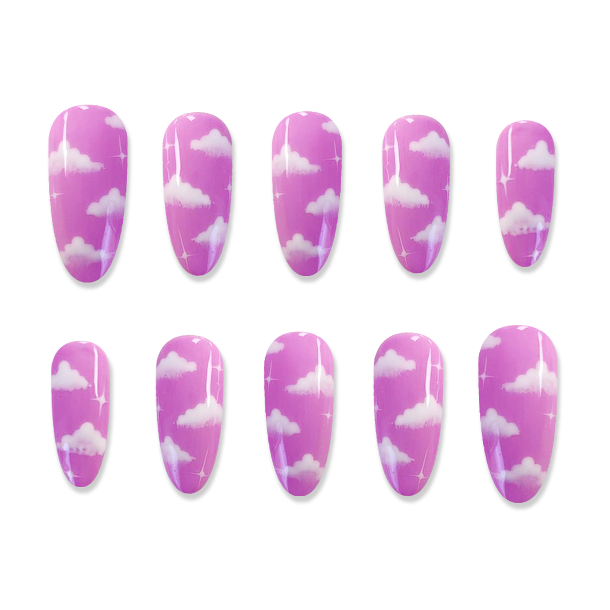 NAF! Hand-Painted Press On Nails